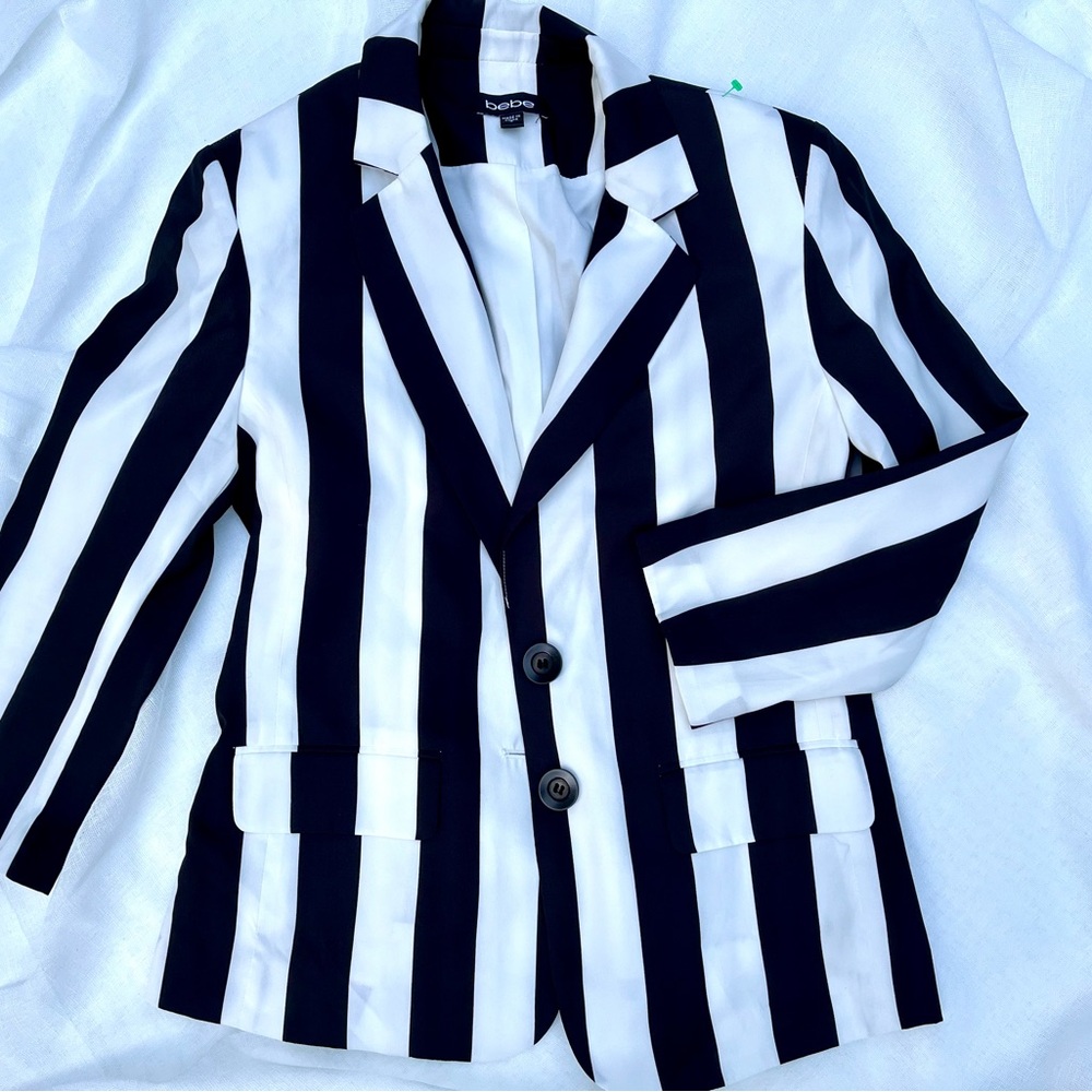 Bebe Bold Stripe Blazer